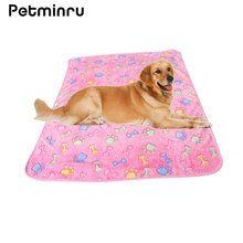 Petminru 75*50 см милые кости pet теплый отпечаток лапы собаки щенок флис мягкий Одеяло Кровати Коврики 2024 - купить недорого