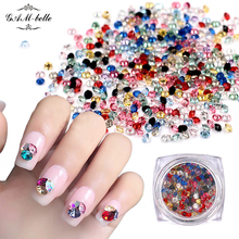 1 Box Diamond Design Colorful 3D Manicure Adhesives Decorations Flame Glass Stones Rhinestones For Nails Art Tips 2024 - buy cheap