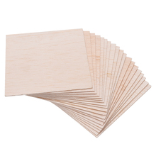Láminas de madera de Balsa para manualidades, láminas de 10x10x0,1 cm para manualidades, Juego de 20 unids/set 2024 - compra barato