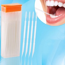 Cepillo Dental de doble cabezal, hilo Dental Interdental o mondadientes, palillos de dientes para el cuidado bucal, gran oferta, 50 unidades por caja 2024 - compra barato
