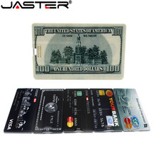JASTER hot fashion creative Cartoon USB flash drive 2.0 4GB/8GB/16GB/32GB/64GB Bank card usb memory stick 2024 - buy cheap