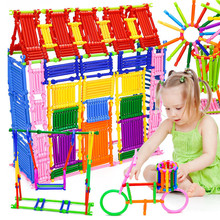240 шт. строительные блоки с пряжкой, DIY смарт-палки, пластиковые блоки, творческие развивающие игрушки для детей, подарок 2024 - купить недорого