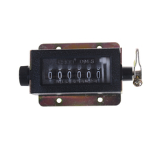 1 x Counter Metal + Plastic D94-S 6 Digit Resettable Mechanical Pulling Count Counter 2024 - buy cheap