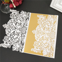 New 2018 Vertical Laser Cut Hollowing white Invitations Cards Kits 10pcs For Wedding Bridal Shower Birthday 5ZS073 2024 - buy cheap