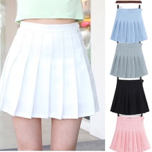 Girls A Lattice Short Dress High Waist Pleated Tennis Skirt Uniform with Inner Shorts Underpants for Badminton Cheerleader 2024 - buy cheap