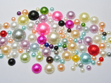 500 Mixed Color Acrylic Round Half Pearl Assorted Size 4mm-12mm FlatBacks Scrapbook Craft 2024 - buy cheap