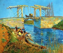 14/16/18/27/28 Suspension Bridge scenery Van Gogh Handmade Needlework Embroidery   DMC Cross Stitch Kit Crafts  Home decoration 2024 - buy cheap