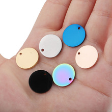 15mm stainless steel Blank Circle Charm For Jewelry Making Steel/Gold/Rosegold/Blue Round Metal Tag Mirror Polished 10pcs 2024 - buy cheap