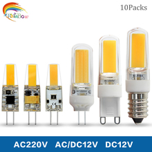 10pcs LED G4 Lamp Bulb 6w 9w AC/DC 12V 220V DC12V  G9 E14  COB SMD LED Lighting Lights replace Halogen Spotlight Chandelier 2024 - buy cheap