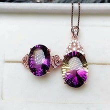 shilovem 925 sterling silver piezoelectric ametrine pendants rings fine Jewelry send necklace classic wedding gift jctz10141216 2024 - buy cheap