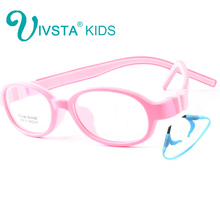 IVSTA 516 43-16 Silicone Girls Glasses Kids Frame TR90 Optical with retainer strap Children boys prescription amblyopia 2024 - buy cheap
