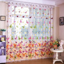 2016 arrival 3*2.6 Butterfly window curtains for living room luxurious tulle curtains for bedroom chinese children 3d curtains 2024 - buy cheap