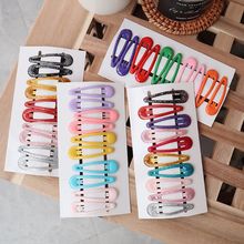 10pcs/Set Cute Printing Candy Color Cartoon girls Hair Girl Hairpin BB Snap Hair Clips Bobby Pin Hair Styling Tools Beauty Tools 2024 - buy cheap