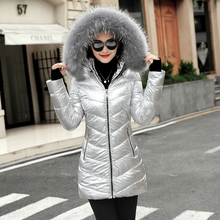 New 2019 Winter Jacket Women Coats Artificial raccoon hair collar Female Parka black Thick Cotton Padded Lining Ladies S-3XXXL 2024 - buy cheap