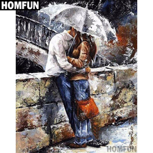 HOMFUN Full Square/Round Drill 5D DIY Diamond Painting "Oil painting couple" Embroidery Cross Stitch 3D Home Decor Gift A00557 2024 - buy cheap