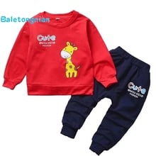 Toddler Boys Clothing Set Spring Autumn Long Sleeve Sweatshirt Pant Sports Set Baby Girls Tracksuit Children's Casual Suit 1-3Y 2024 - buy cheap