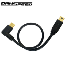 DANSPEED Mini USB кабель 5 Pin папа-папа USB 3,1 type C to Mini OTG кабель для передачи данных адаптер конвертер кабель для зарядки длина 25 см 2024 - купить недорого