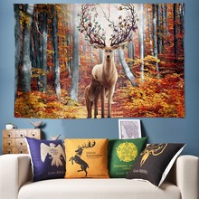 Natural Tapestry Forest Elk Wall Tapestry Psychedelic Decoration Tapestries Large Wall Hanging Boho Fabric Wall Art Rug 200*300 2024 - buy cheap