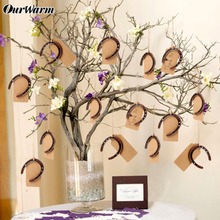 OurWarm Wedding Gift For Guests Alloy Horseshoe Hanging Tags Gift Party Favors Wedding Kids Birthday Party Decoration For Home 2024 - buy cheap