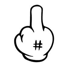 9.3X13.4CM Middle Finger...Unique Fun Vinyl Graphic Decal Car Window Sticker Car-styling S8-0667 2024 - buy cheap