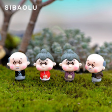 Figuras decorativas de los abuelos de la abuela antigua, mini Hada de jardín de acartoon nimals, estatua, adornos de musgo en miniatura 2024 - compra barato