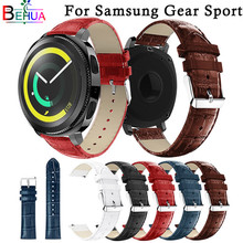 20mm Genuine Leather For Samsung Gear Sport watchband Replacement Wristband Strap band For Samsung S2 gear bracelet Accessories 2024 - buy cheap