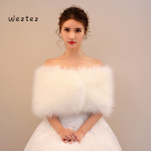Wedding shawl Wedding Jacket Bride Wraps Winter Wedding Dress Wraps Bolero Bridal Coat Accessories PJ84 2024 - buy cheap