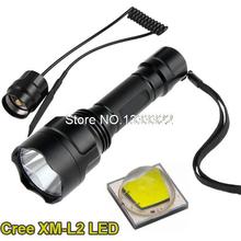 Высокое качество Охота Фонарик Cree XM-L2 U2 LED lanterna Факел 1 режим 18650 led C8 Фонарик с Дистанционным Реле Давления 2024 - купить недорого