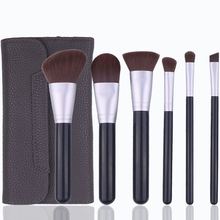 Conjunto de brochas de maquillaje de marca de alta calidad, herramienta cosmética completa de lujo, kit de brochas negras, mezcla con bolsa de cuero profesional 2024 - compra barato