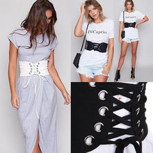 Sexy Women Lady Fashion Wide Buckle Elastic Stretch Corset Waistband Waist Belt 2024 - buy cheap
