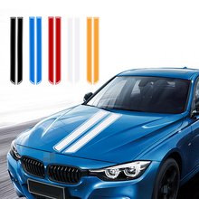 Car Stiker Universal 130cm x 24cm Car Hood Scratch-proof Stickers Engine Cover Styling Reflective Decal Stripe DIY Decoration 2024 - buy cheap