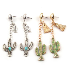 Pendiente de cadena colgante con forma de Cactus para mujer, joyería con colgante de cadena, para regalo de Navidad y vacaciones, Envío Gratis 2024 - compra barato