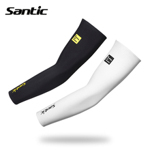 Santic UV Protective Arm Sleeve Cycling Arm Warmers Outdoor Sport Basketball Baseball Arm Sleeves Outfit Manguito De Ciclismo 2024 - buy cheap
