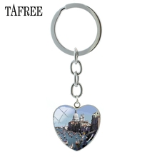 TAFREE Water Venice View Keychains Romantic city Picture Heart Pendant Key Chain Scenery keyring Bag Pendant Jewelry FA198 2024 - buy cheap