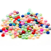 300pcs 6mm Mix Color Half Pearl Bead Wedding Decoration Handmade Pearl Diy Crafts Supply Bouquet Decoration For Clothing Jewelry 2024 - buy cheap