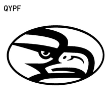 QYPF 15CM*9.2CM Cartoon Oval Eagle Retro-reflective Car Sticker Decal Black Silver Vinyl C15-0867 2024 - buy cheap