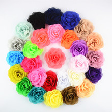 300pcs/lot Wholesale Large 3" Chiffon Silky DIY Rosette Flowers girls Hair Accessories 28 Color U Pick FH28 2024 - buy cheap