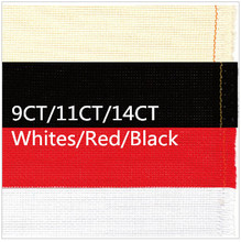 Frete grátis atacado ponto cruz tecido aida pano branco/preto/vermelho 14ct/11ct/9ct 150x50cm 2024 - compre barato