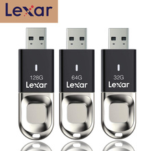 Lexar USB 3.0 flash drive 32GB 64GB 128GB pendrive U disk cle usb Memory stick With Fingerprint encryption F35 pen drive on key 2024 - buy cheap