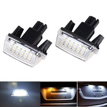 2x Car LED Number License Plate Lights Lamp 6000K Bulbs for Camry Yaris Vitz Prius C Avensis Noah 2024 - buy cheap