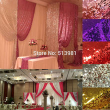 500cm Sparkly Sequin Embroidered Fabric Paillette Soft Netting Background Drop For Wedding Banquet Party Decoration 2024 - buy cheap