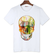 2021 arte crânio único camiseta homme superm legal hip hop t camisa dos homens de boa qualidade rock tops 3d t camisa barato venda 2024 - compre barato