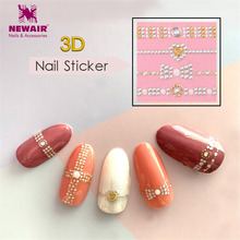 Gold Line Nail Art Stickers with Self Adhesive 3D DIY Women Decals False Nails Art Decoration 2024 - buy cheap