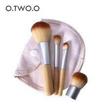 Pincéis de maquiagem o. tw o.o, 4 esferas, bambu, conjunto de pincéis de maquiagem, cosmético, pó, base, para maquiagem, ferramenta cosmética com bolsa 20 # 2024 - compre barato