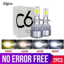 2X 3000K H4 LED H7 H11 H8 HB4 H1 H3 HB3 Auto motorcycles Headlight Bulbs 72W 8000LM Car Styling 6500K 4300K 8000K led automotivo 2024 - buy cheap