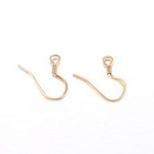 PandaHall 20pcs Golden Earring Hooks 304 Stainless Steel Earring clasps for women Jewelry Findings Accessories DIY 14x17x2mm F60 2024 - buy cheap