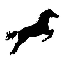 15*12.8CM Jumping Horse Cool Car Body Sticker Classic Vinyl Car Styling Decal Accessories Black/Silver C9-0903 2024 - buy cheap