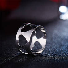 Женское ажурное кольцо с сердечком, серебряное кольцо в стиле панк из сплава на палец, 2019 2024 - купить недорого