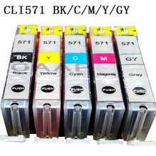5 шт. cli-571 571XL цветной чернильный картридж для canon pixma MG5750 MG5751 MG5752 MG5753 MG6850 MG6851 MG6852 MG6853 MG7750 MG7751 2024 - купить недорого