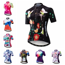 2019 Weimostar Cycling Jersey women Bike Jerseys female road MTB bicycle shirt Short Sleeve maillot Girls Racing tops breathable 2024 - buy cheap